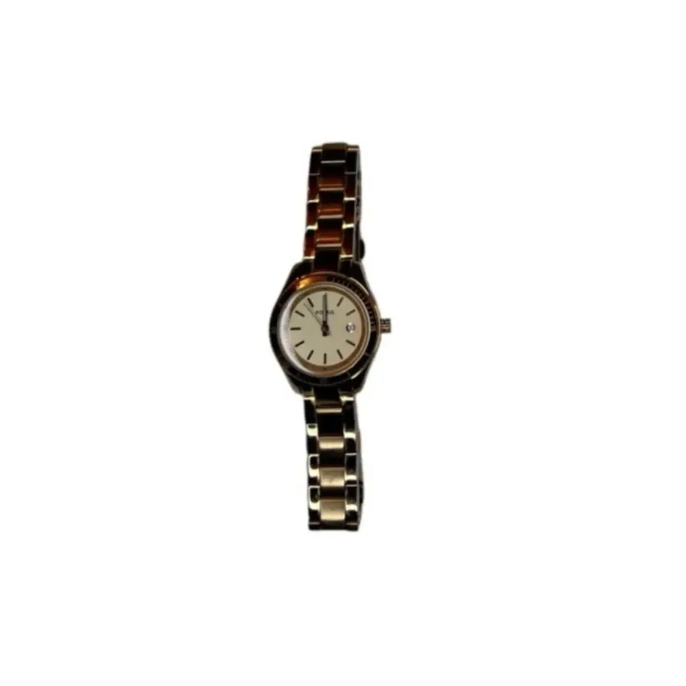 Vintage 1990s Fossil Rose Tone Quartz Bracelet Watch Ladies Wristwatch